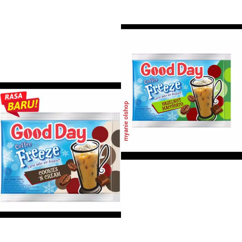 

Good Day Freeze Sachet Goodday Freeze Choc Orange dan Cookies n Cream