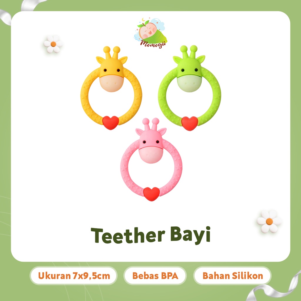 MOMOGII Teether Gigitan Bayi Bentuk Rusa