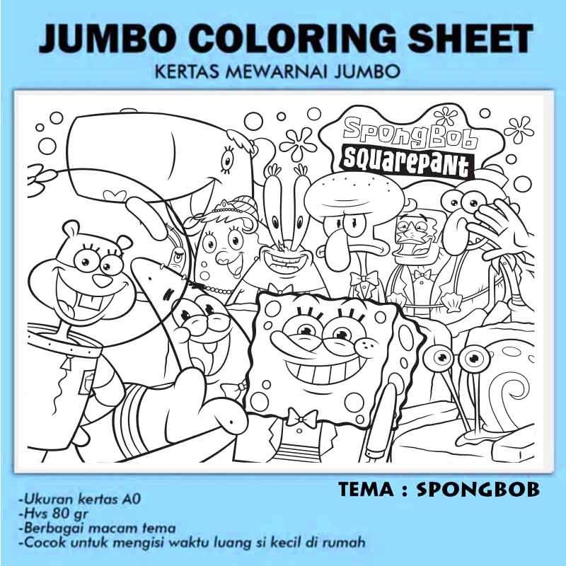 Jual Kertas Mewarnai Jumbo Giant Coloring Poster Sheet Jumbo Souvenir Riset