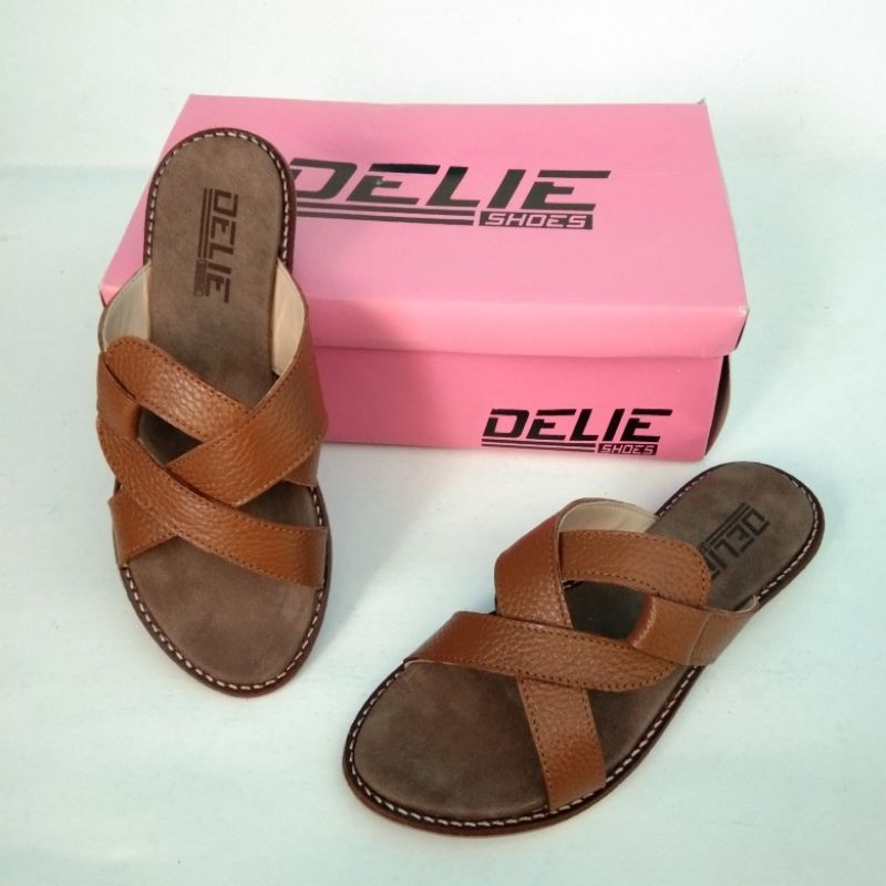 Sandal wanita kulit asli nyaman murah terbaru