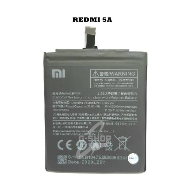 BATERAI / BATTERY / BATRE XIAOMI REDMI 5A / BN34 ORIGINAL