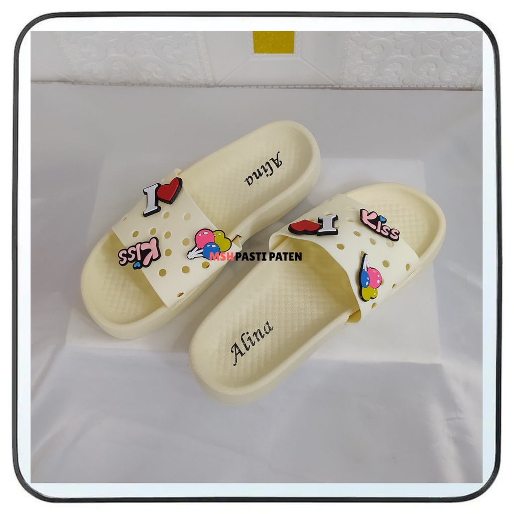 Alina Sandal Selop Jelly Anti Slip Tahan Air Wanita Dewasa Original