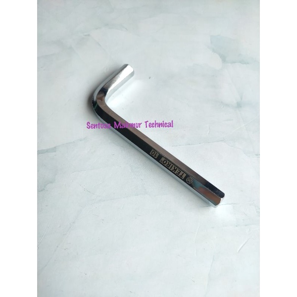 TEKIRO 10 MM Kunci L Short Pendek Hex Key 10mm