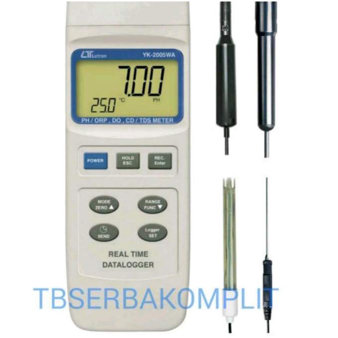 Lutron Yk 2005 Wa Ph Orp Do Cd Tds Meter Real Time Datalogger Asli Ori