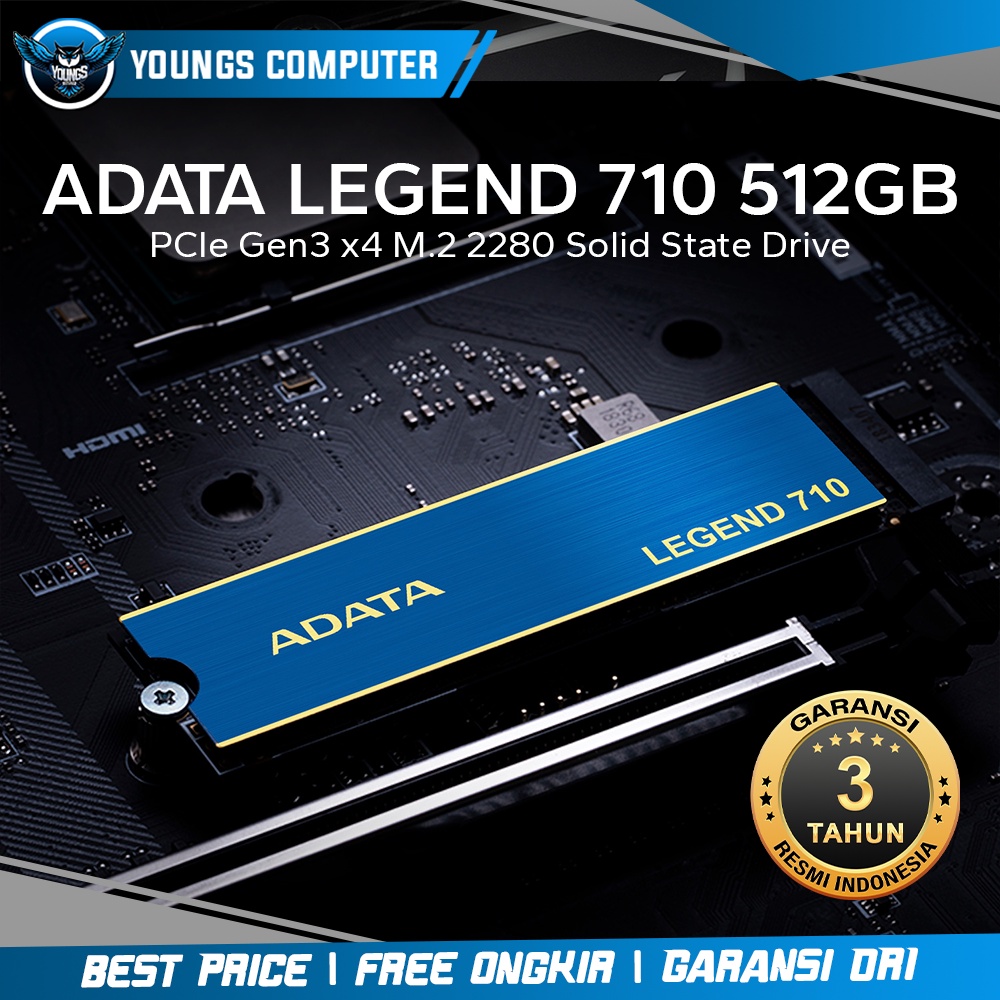 NVME ADATA LEGEND 710 512GB | PCIe Gen3x4 M.2 2280 SSD