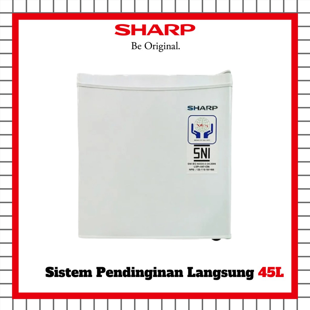LEMARI ES MINI SHARP SJ-50MB-XW / KULKAS MINI SHARP SJ-50MB-XW