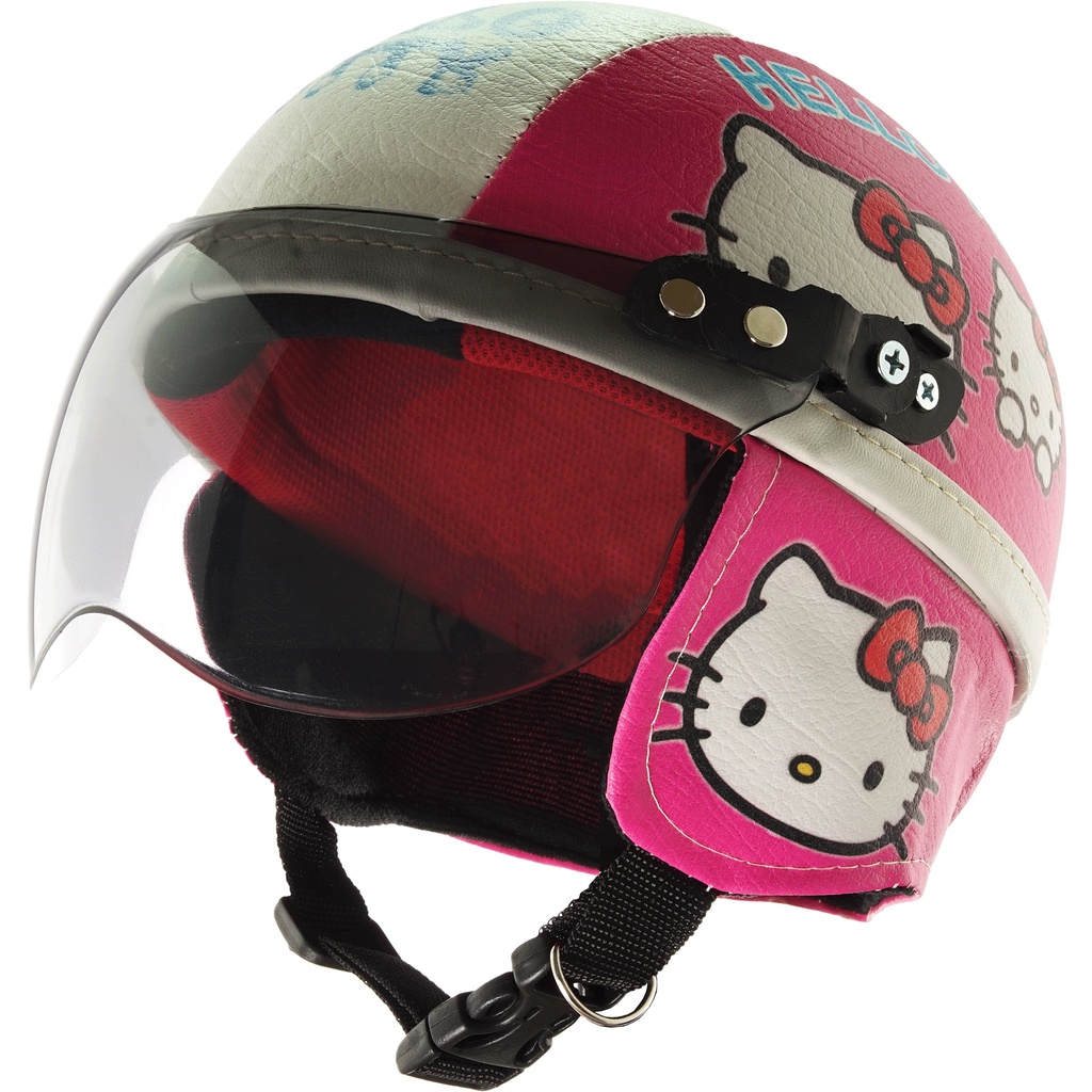 Helm Anak Untuk Usia 1-4 Tahun Motif Hello Kitty - Pink Putih