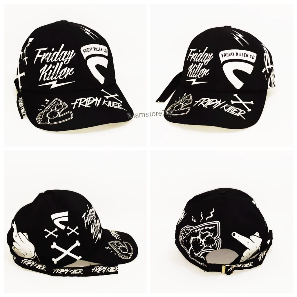 [COD]Topi disto pria/Topi Baseball Motif Printing Tali Panjang Original New Model/Topi Distro Keren