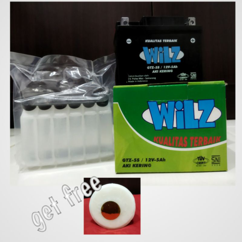 Jual AKI KERING GTZ5S AKI MOTOR WILZ | Shopee Indonesia