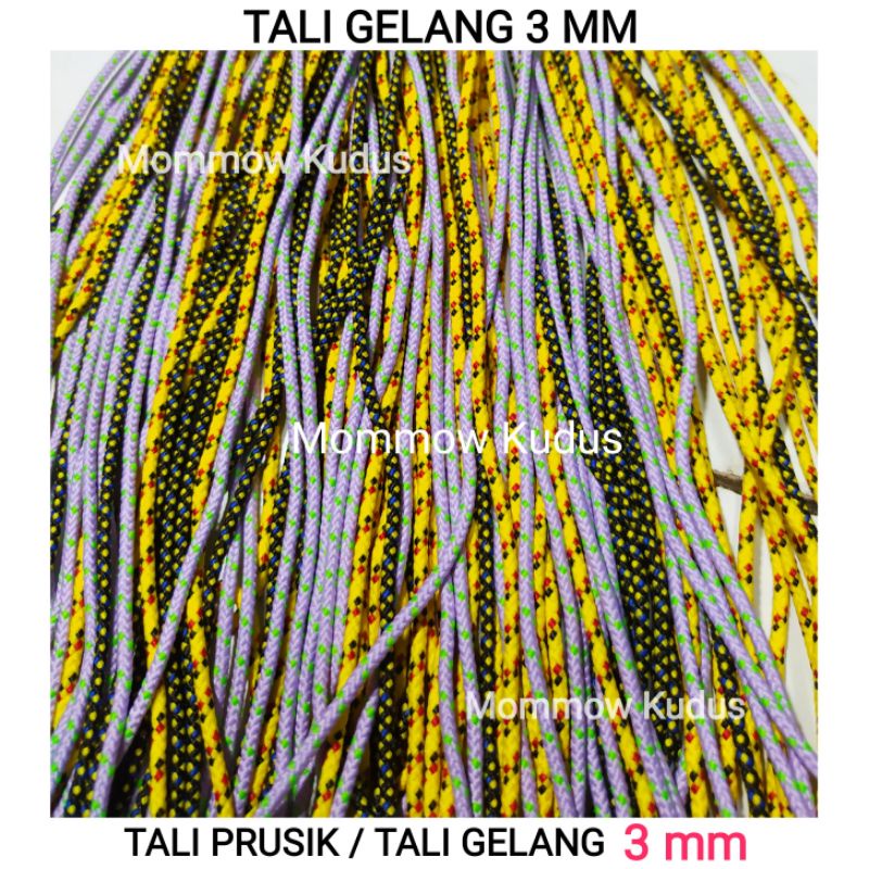 Tali strap masker / tali prusik / tali gelang 3mm