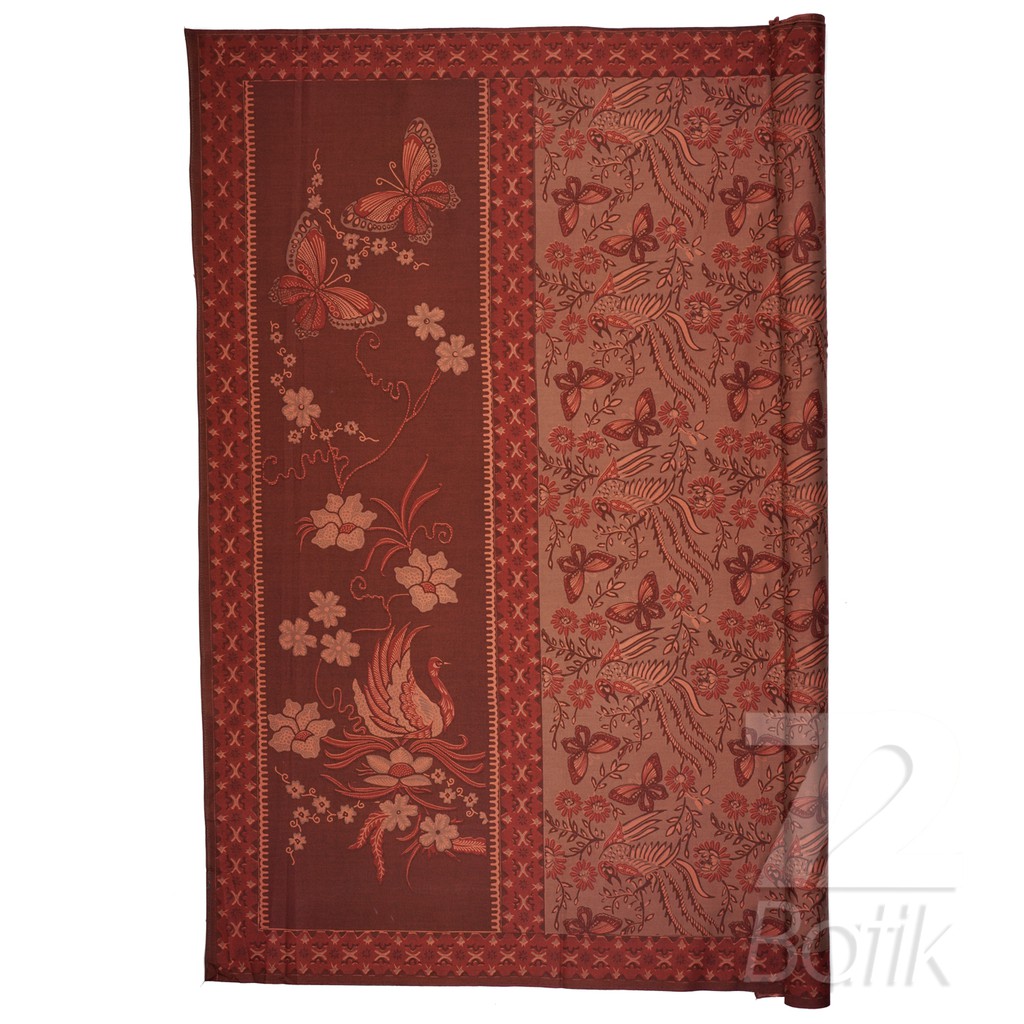 BAHAN BATIK PREMIUM Katun Motif Kupu Kupu Warna Two Tone Pagi Sore Merah Salmon 729193 Cap 72 Jarik Jarit Samping Kebat Panjang Batik Katun Modern Premium Bahan Seragam Batik Pernikahan Kantor Keluarga Murah Kamen Jadi Batik Bali Lembaran