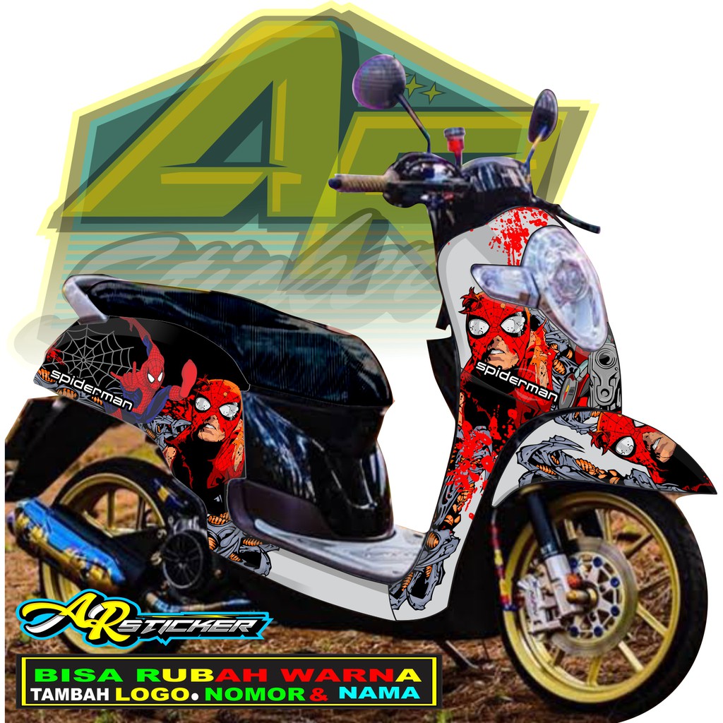 Decal scoopy Decal Scoopy full body Full Blok Decal Scopy Dekal New Fi 2017 2018 2019 2020 SPIDERMAN