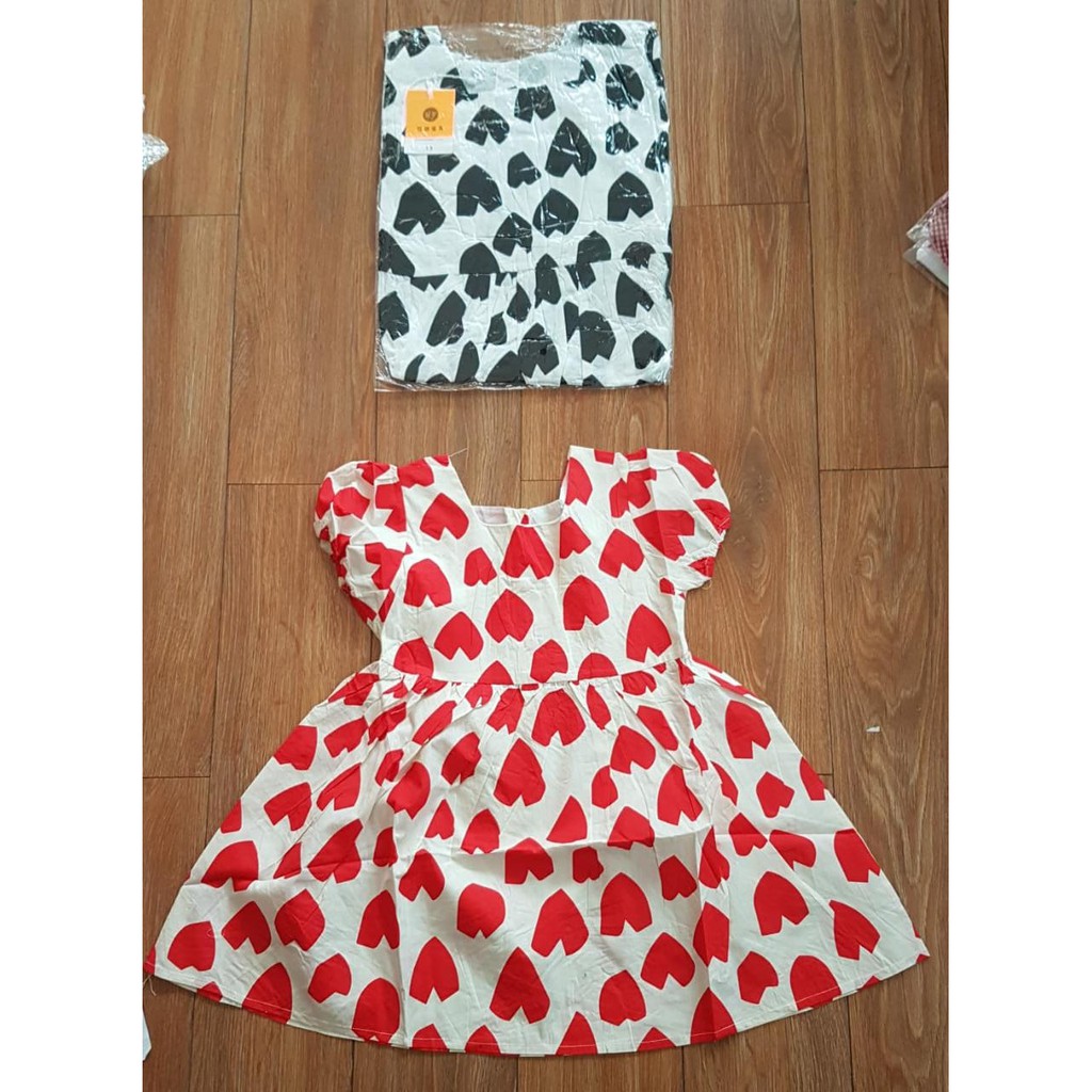 Promo !! Dress katun anak perempuan/dress anak korean murah/ Dress abstract love baloon uk 2-5 thn