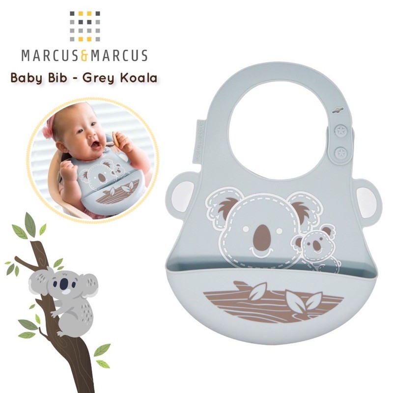 Marcus &amp; Marcus Baby Silicone Bib / celemek bayi