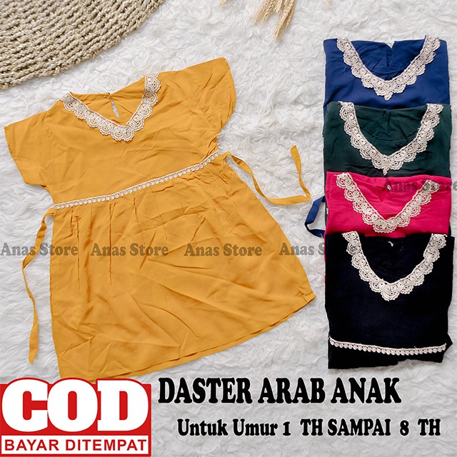 DASTER ARAB ANAK 1 TAHUN- 8 TAHUN/DASTER ANAK PEREMPUAN