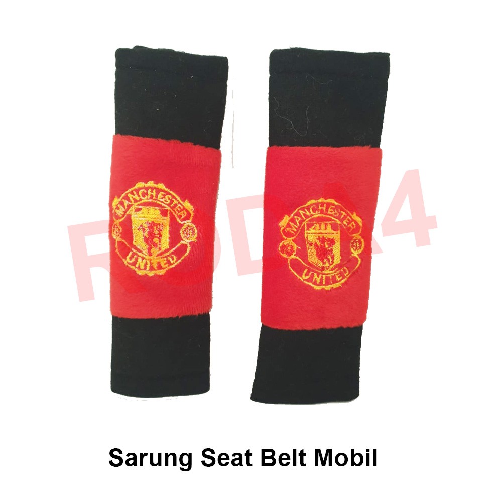 Sarung Tali Sabuk Pengaman Mobil Seat Belt Motif Manchester United