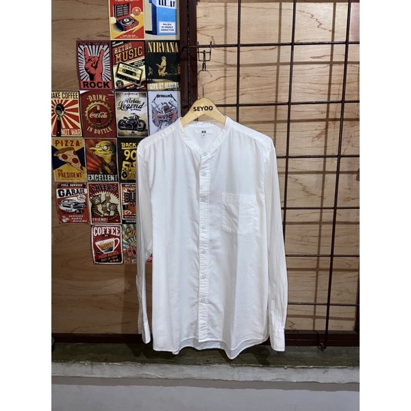 KEMEJA SHANGHAI PUTIH UNIQLO SECOND