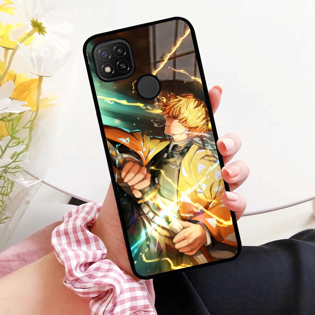 Case Glossy Kilau Hp Xiaomi Redmi 9C | Casing 9c | Case Mewah | Motif Anime Demon Slayer kImetsu No 