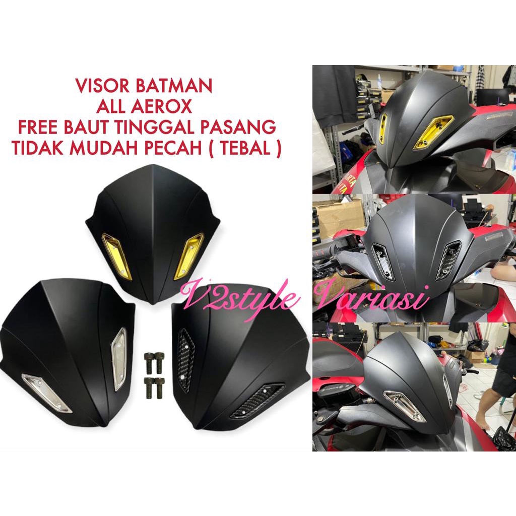 VISOR AEROX NEW OLD WINDSHIELD LIST MODEL RANGERS + BAUT PNP TINGGAL PASANG WINSIL AEROX LAMA HITAM DOFF LIST GOLD SILVER CARBON WINDSIL ALL NEW AEROX 155 CONNECTED ABS LIST BISA COPOT CARBON EMAS BATOK KELAPA AEROX 155 ORIGINAL MOSCOW KEDOK AEROX