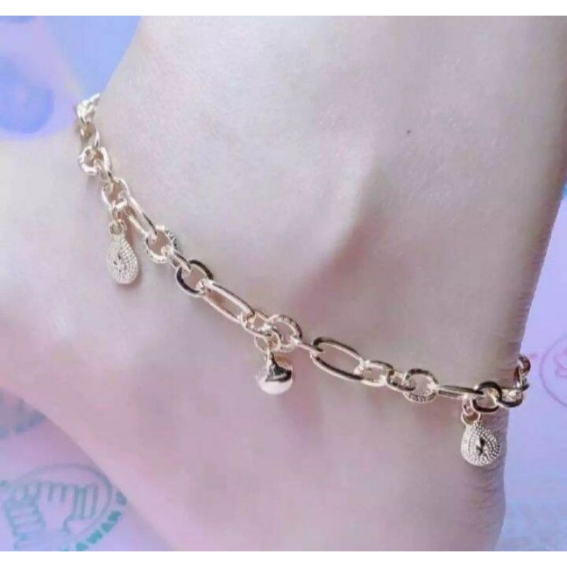 Gelang kaki kapsul fashion wanita rosegold bahan Titanium original anti luntur