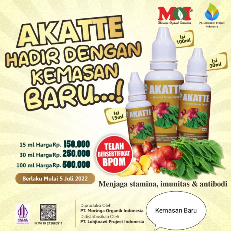 Akatte Kemasan 15ml 30ml 100ml