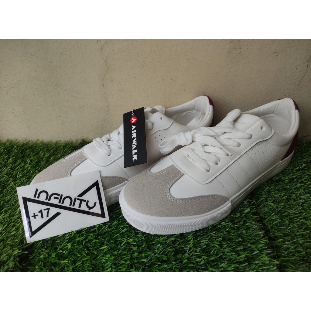 Airwalk Noe (M) White/Red Men/Women/Unisex - Sepatu Snakers Airwalk - 100% Original, Baru & BNIB