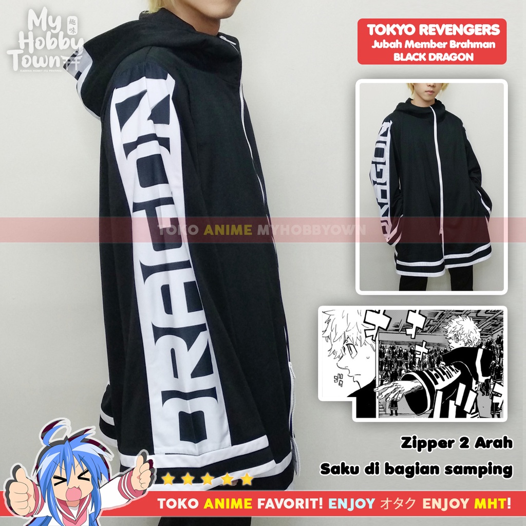 Jaket Jubah Brahman Anime Tokyo Revengers Member Takemichi Hanagaki