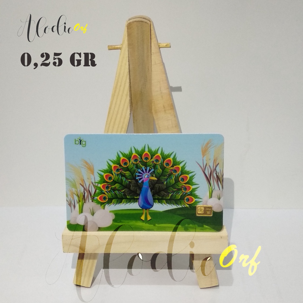 Emas Mini BIG Gold 0,25gr PVC Edisi Merak