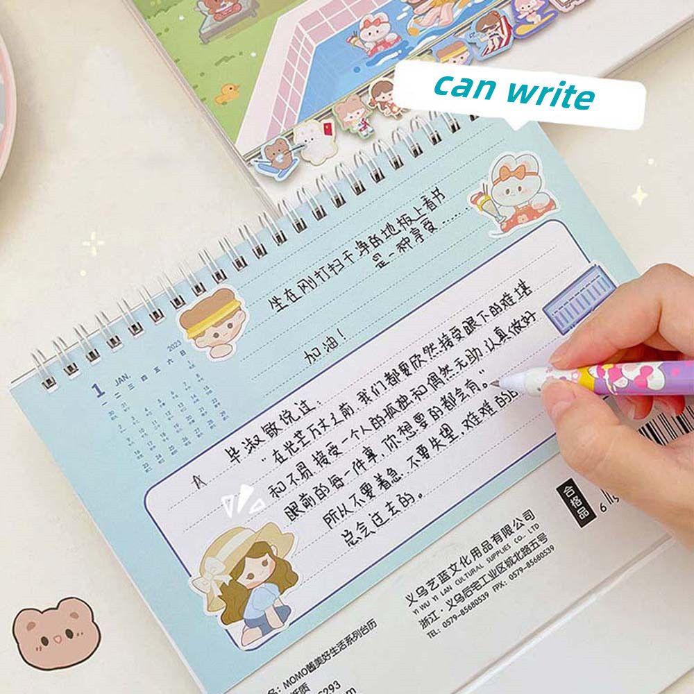 Mxbeauty 2023kalender Perlengkapan Kantor Siswa Sekolah Rumah Kartun Alat Tulis Jadwal Organizer Desktop Stationery