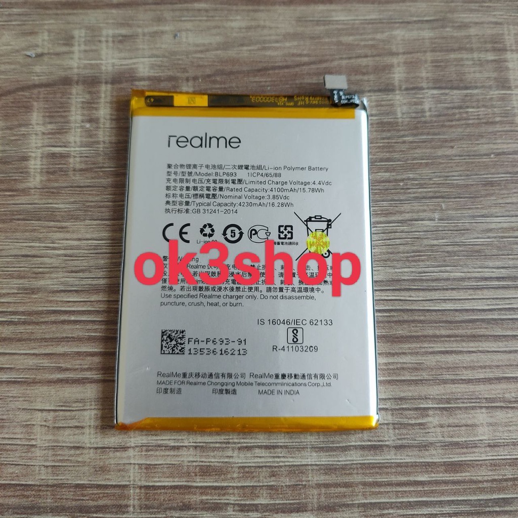 Baterai REALME 3 RMX1825,RMX1821 BLP693 Battery Batre Batu Batrei Tanam HP REALME 3 RMX1825,RMX1821 