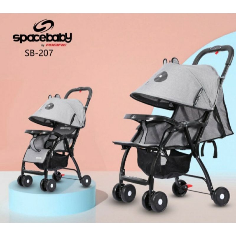 Baby Stroller Kereta Bayi Space Baby SB-207&amp;SB 214 Reversible Stir Bisa 2 Arah 3 in 1 Duduk Rebahan Tidur