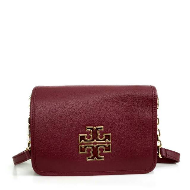 Tory Burch Britten Combo Crossbody  slingbag tas selempang ori original authentic maroon merah