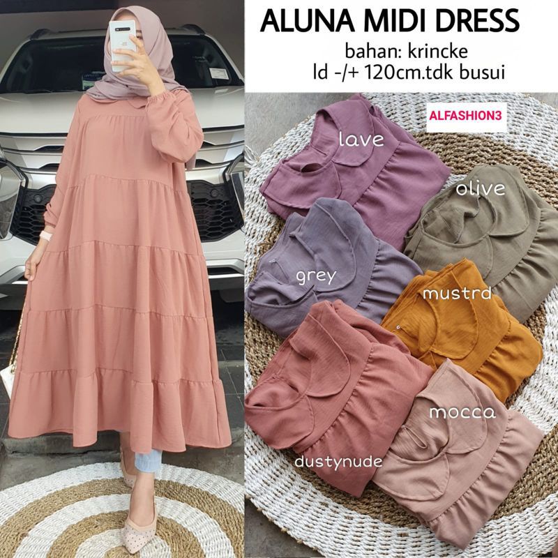 ALUNA MIDI DRESS