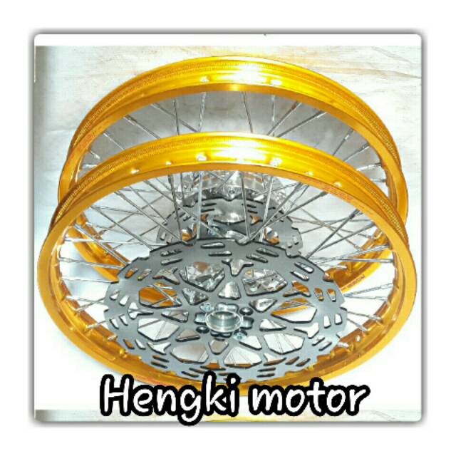 Velg variasi satria fu 150 jari2 crome .velg gold