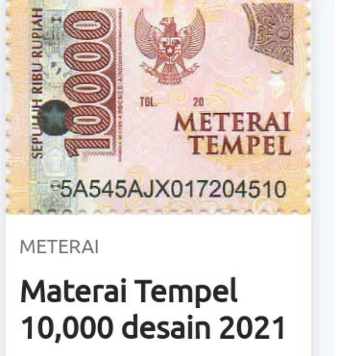 

KESEMPATAN TERAKHIR METERAI 10000 - ASLI READY