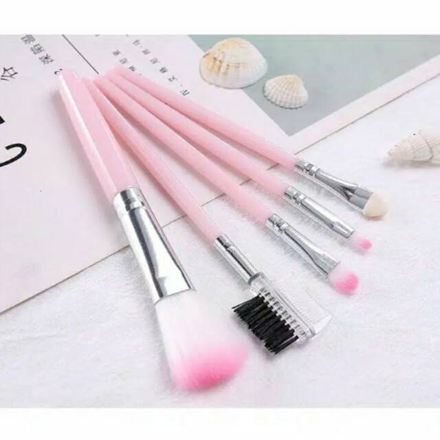 12.12 COD BEBAS ONGKIR !! KUAS RIAS KUAS MAKE UP SET 5 IN 1 PRAKTIS