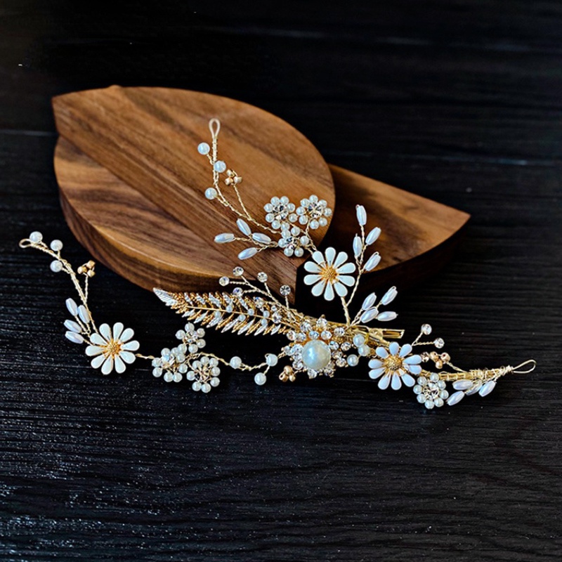 Jepit Rambut Desain Bunga Aster Kecil Handmade Gaya Simple Untuk Aksesoris Pengantin