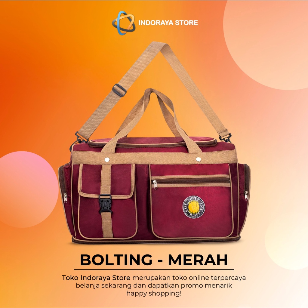 TRAVEL BAG Tas Pakaian Mudik Ukuran Besar Resleting Expending Free Tali Samping