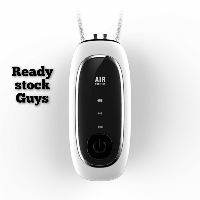 Portable Air Purifier Necklace Kalung Filter Virus Dan Asap Aolon M9 - Putih