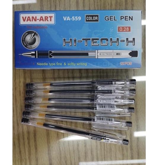 

Ready Stok T8BLB (Harga 12 pc) Bolpen Hi tech HITAM V-559 (1 kotak isi 12pcs) / gel pen 0.28 77 Jual