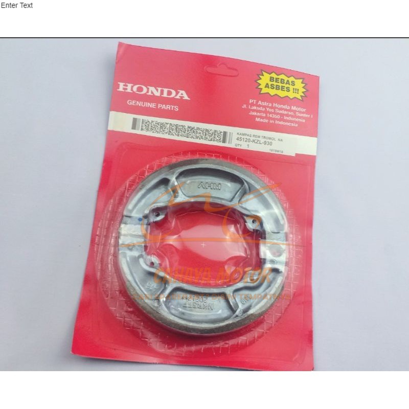 Kampas Rem Belakang Tromol HONDA beat.vario scoppy