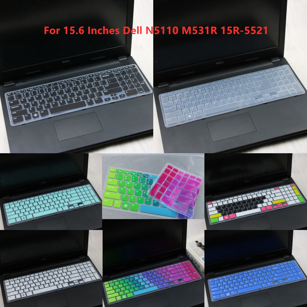 For 15.6 Inches Dell N5110 M531R 15R-5521 Soft Ultra-thin Silicone Laptop Keyboard Cover Protector