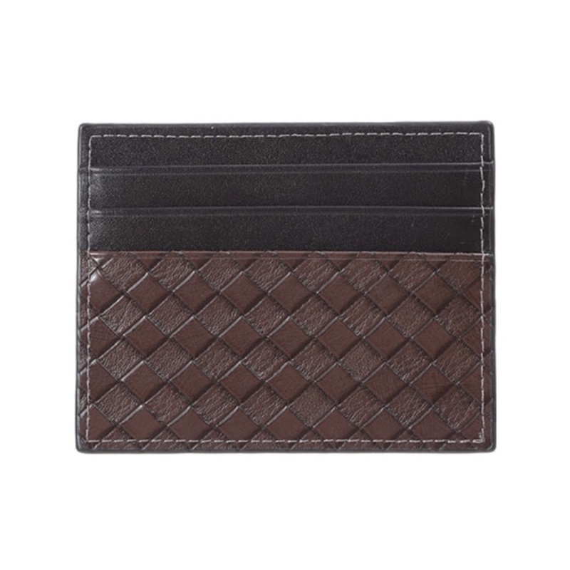 MINISO MEN'S CARD BAG DOMPET Kartu Pria Tenun Anyam Men's Card Holder BROWN