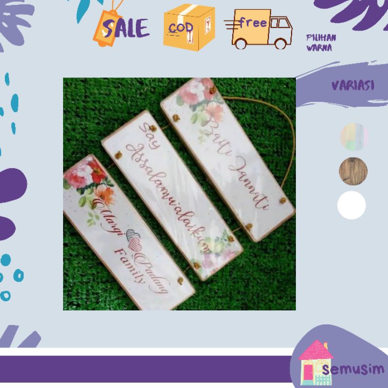 Pajangan dinding depan rumah baiti jannati dan assalamu'alaikum