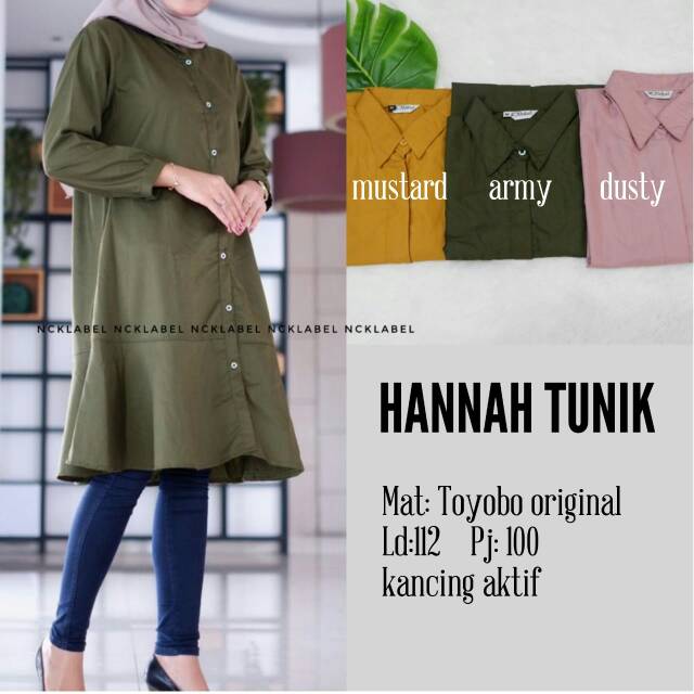 Hannah tunik toyobo ori NCK label