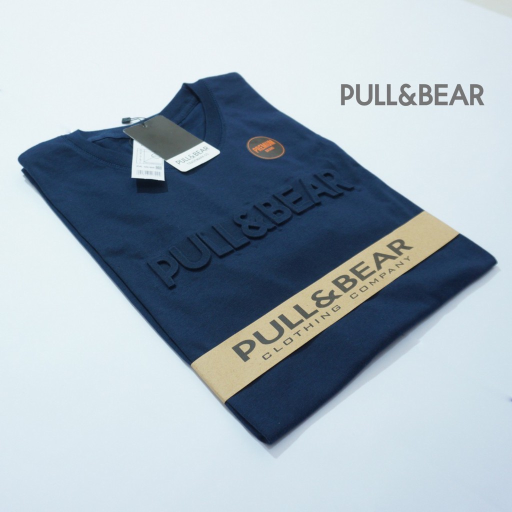 BAJU KAOS PRIA TSHIRT PRIA PULL AND BEAR EMBOS / TIMBUL ORIGINAL PREMIUM HIGH QUALITY LENGAN PENDEK