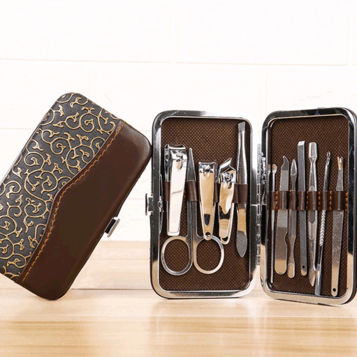 Manicure Pedicure Set 7 in 1 Gunting Kuku Nail Art Set Dompet Menicure Pedicure Meni Pedi Manikur Set