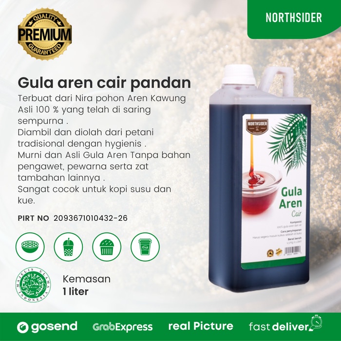 

(BISA COD) GULA AREN CAIR 1 liter PREMIUM ASLI untuk KOPI SUSU - KUE - BOBA