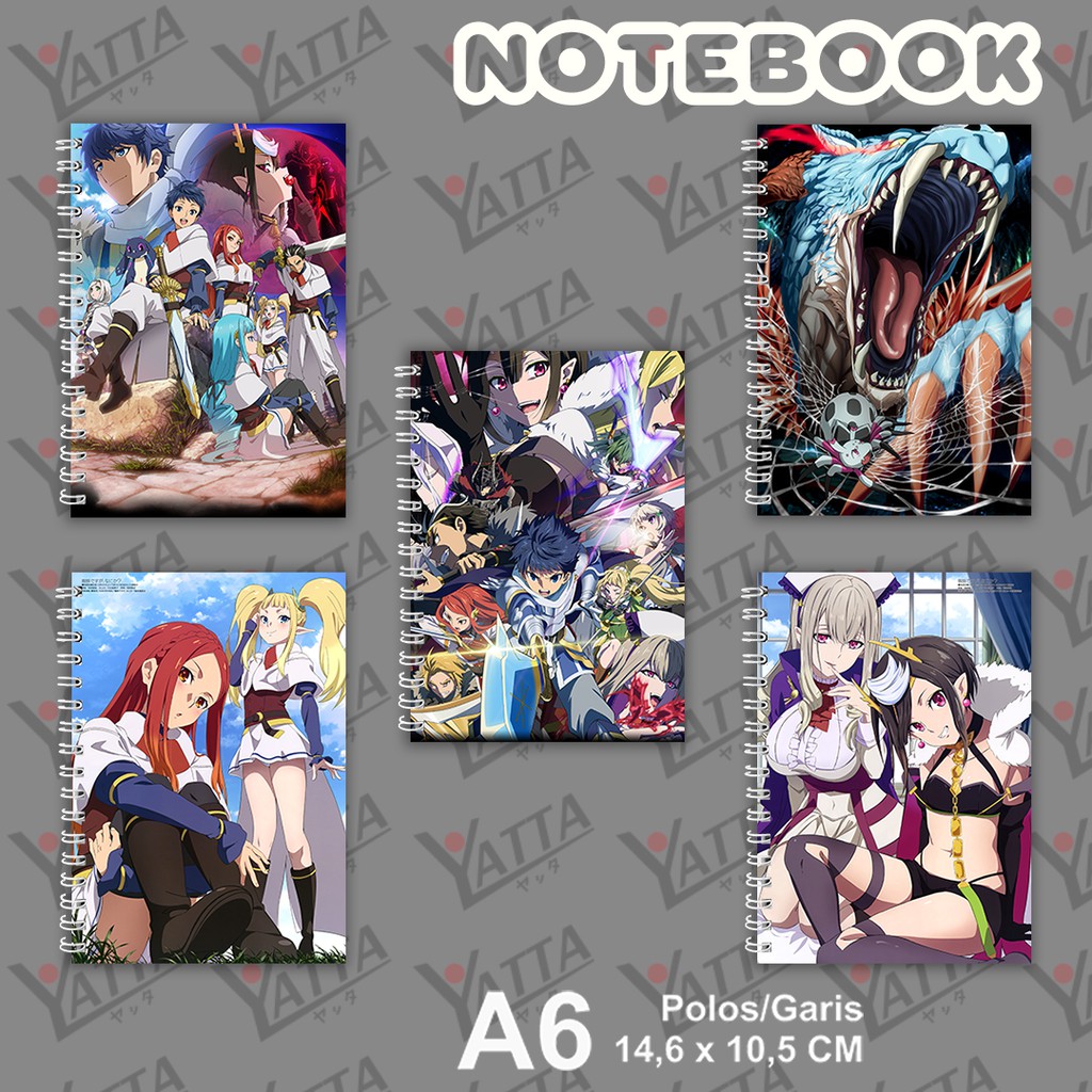 

Notebook Anime ukuran A6 10,5 cm x 14,8 cm Kumo Desu ga Nani ka