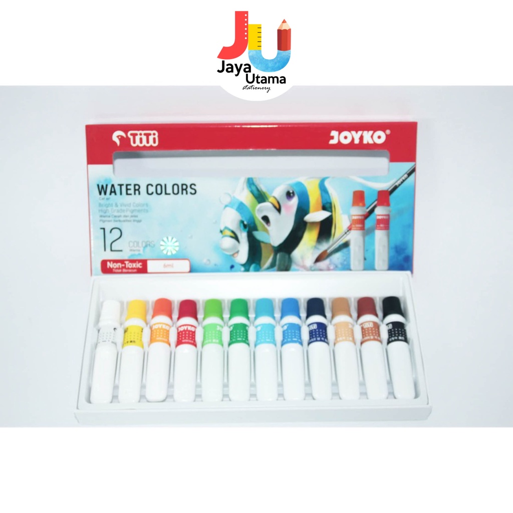 

Joyko Cat Air Lukis Watercolor Water Color 12 warna